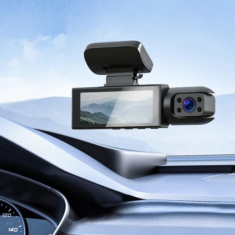 3.16 Inch 1080P Hd Night Vision Front And Inside Dual Lenses Driving Recorder