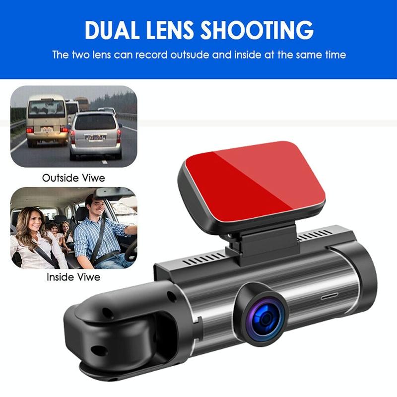 3.16 Inch 1080P Hd Night Vision Front And Inside Dual Lenses Driving Recorder