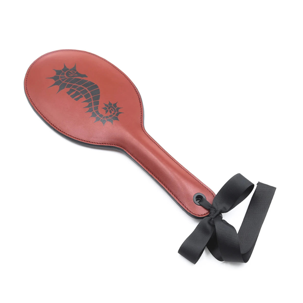 2023 New 38.5Cm Brown Premium Pu Leather Equestrian Bat Horsewhips Equestrianism Ellipse Paddle