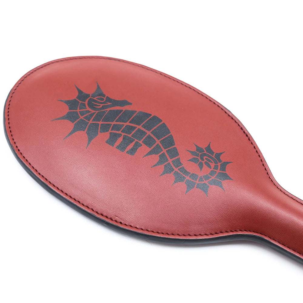 2023 New 38.5Cm Brown Premium Pu Leather Equestrian Bat Horsewhips Equestrianism Ellipse Paddle