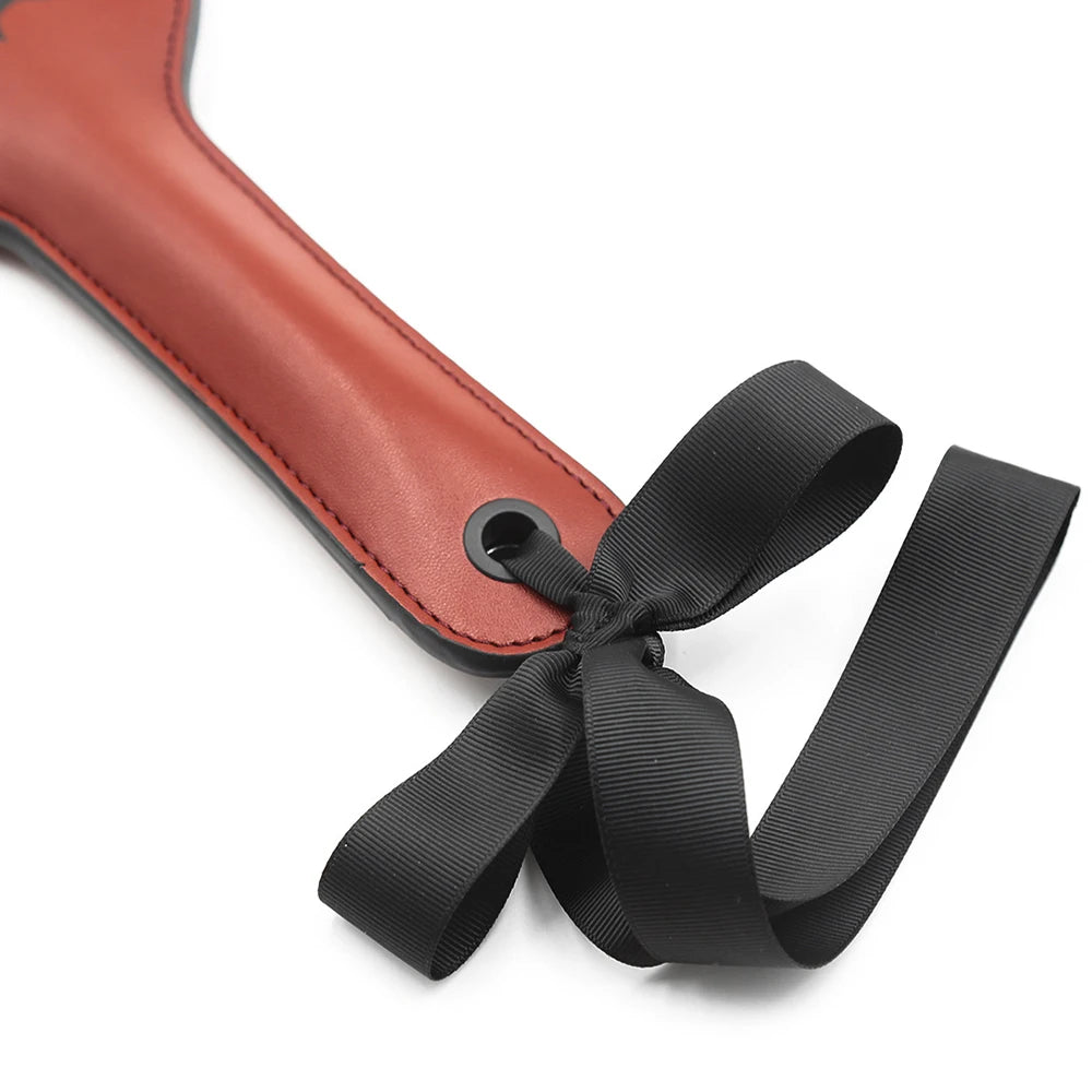 2023 New 38.5Cm Brown Premium Pu Leather Equestrian Bat Horsewhips Equestrianism Ellipse Paddle