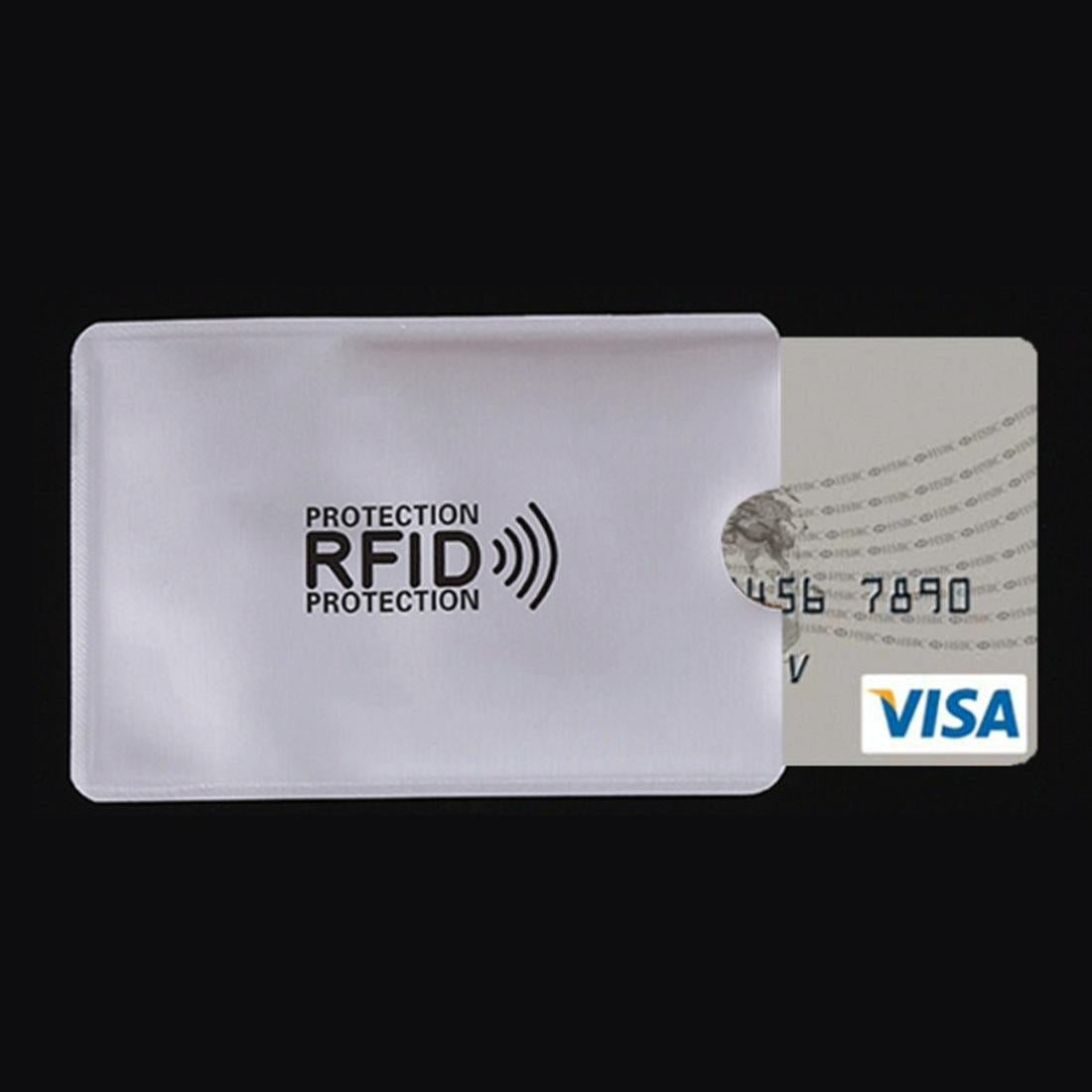 Pack Of 10 Rfid Blocking Aluminum Foil Card Holders 9.1 X 6.3 Cm