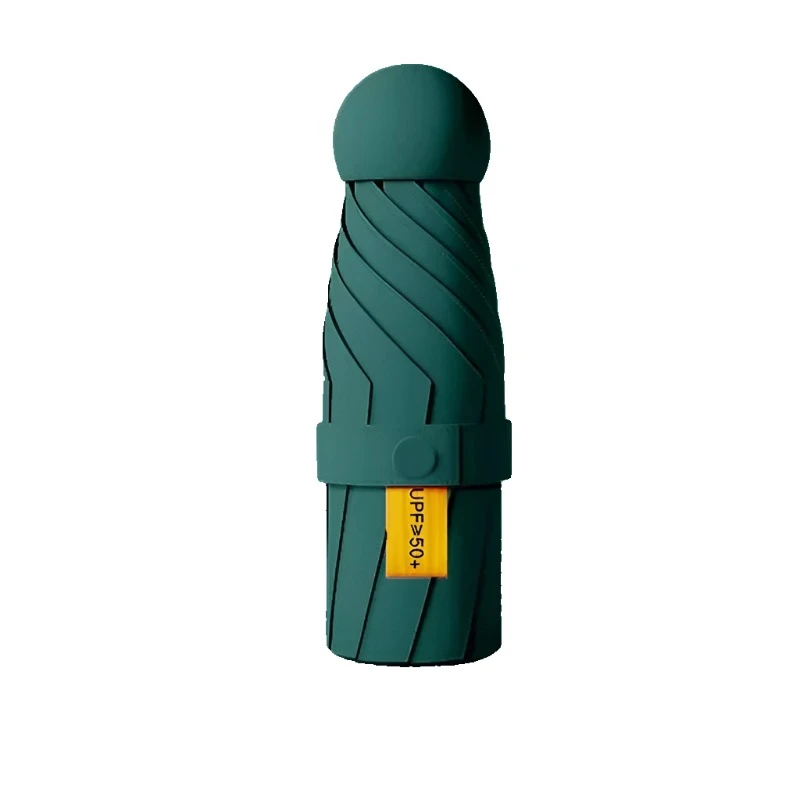 New Anti-Uv Enlarged Dual-Purpose Sun Umbrella Small Sunscreen Black Rubber Parasol Parag Mini Capsule