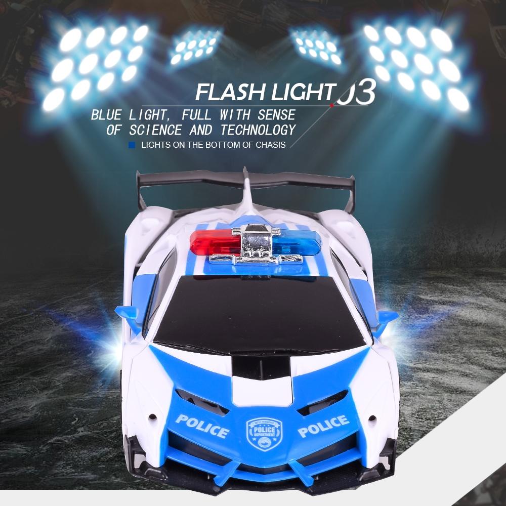 Remote Control Police Car Four Channels Deformable Toy Vehicle For Children