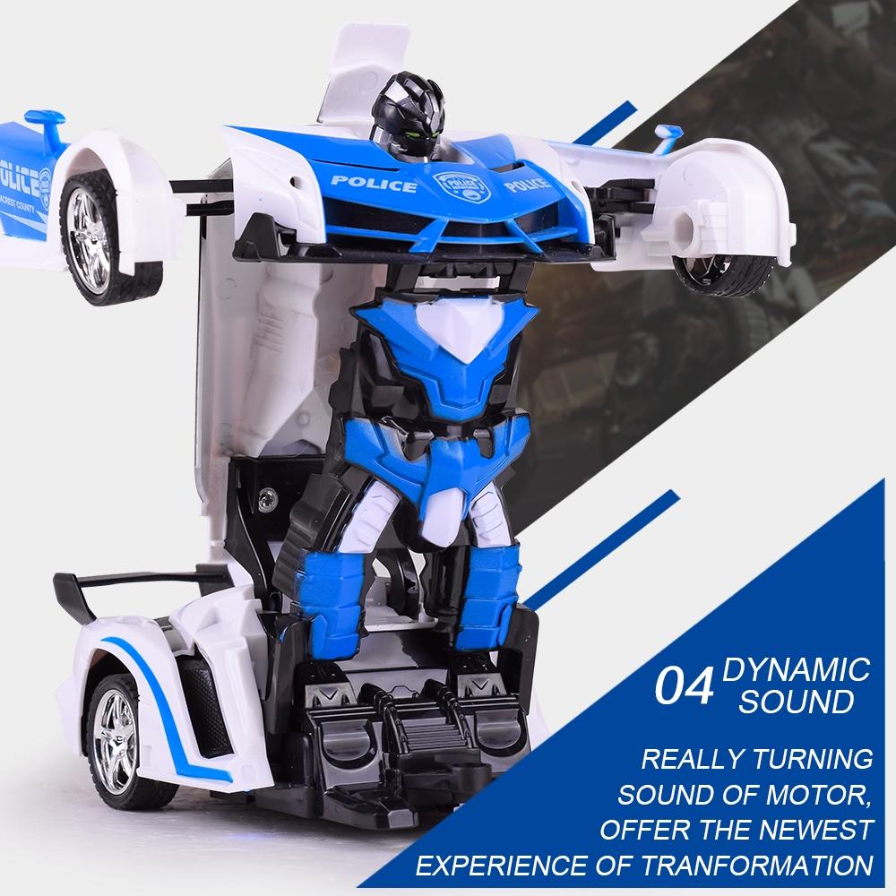 Remote Control Police Car Four Channels Deformable Toy Vehicle For Children