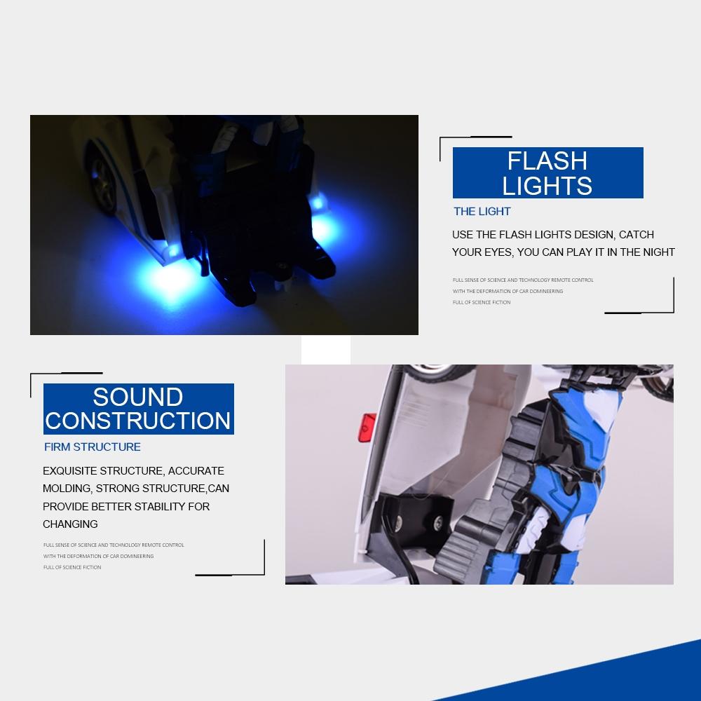 Remote Control Police Car Four Channels Deformable Toy Vehicle For Children