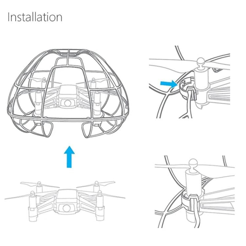 Protective Cage For Dji Tello Drone Durable Spherical Cover With Enhanced Safety