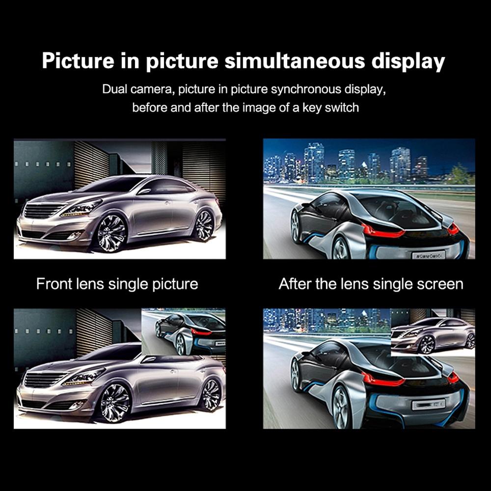 5 Inch Lcd Touch Screen Rear View Mirror Car Recorder With Dual Cameras