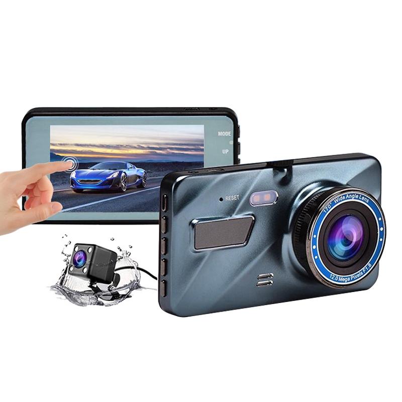 1080P Dual Recording Car Dvr With Four Inch Touch Screen And Parking Monitoring