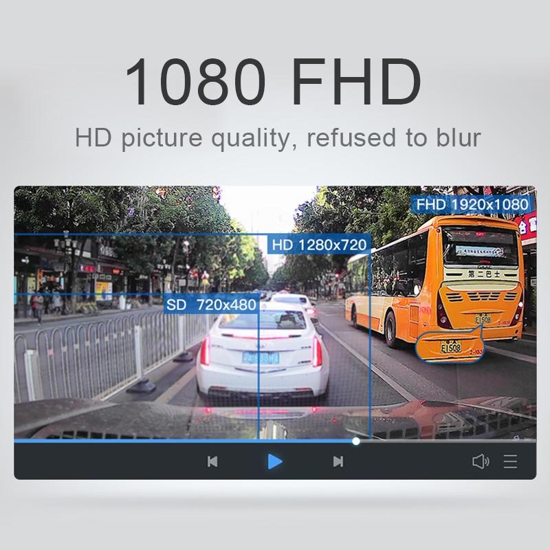 1080P Dual Recording Car Dvr With Four Inch Touch Screen And Parking Monitoring