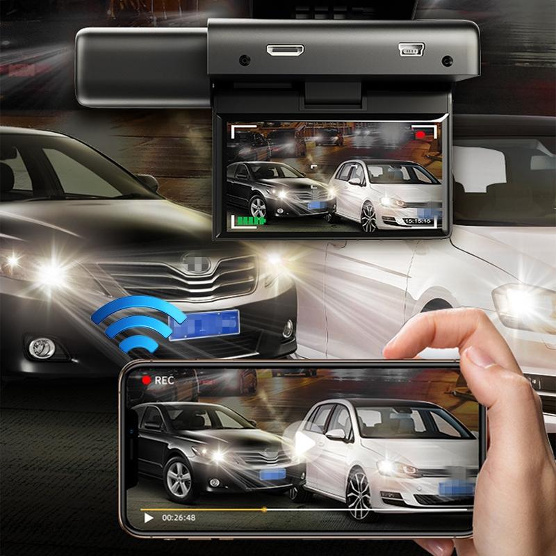 V9 Hd Three Inch Car Night Vision Driving Recorder With Rear Camera