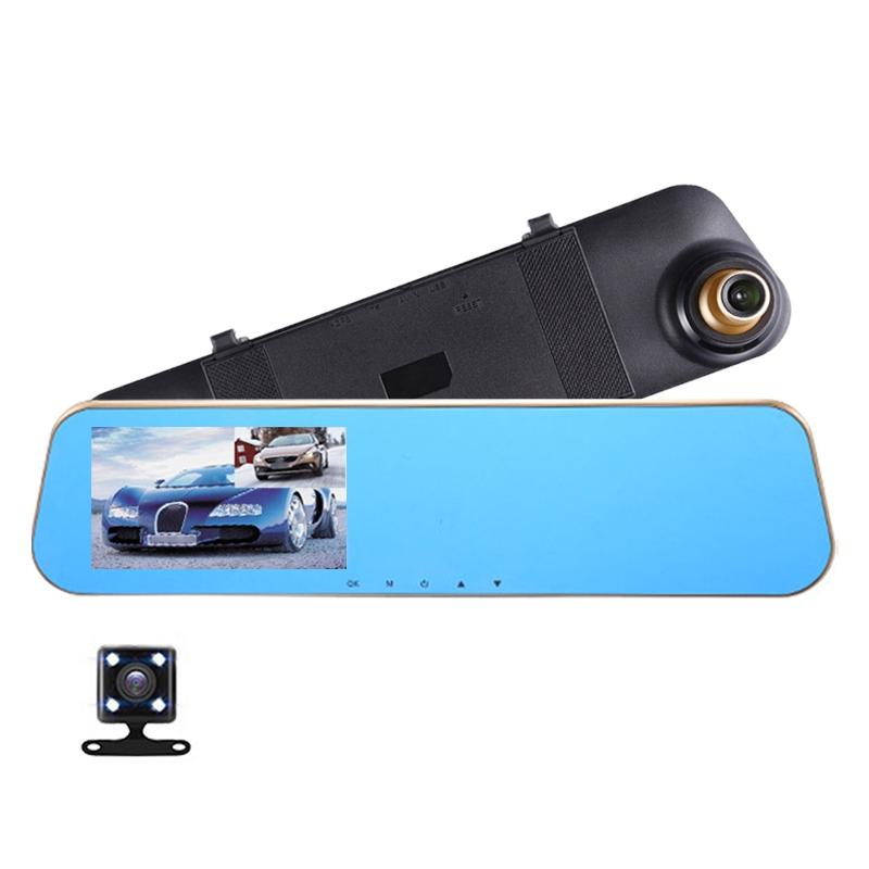 1080P Hd Dual Record Driving Recorder With Night Vision 4.5 Inch Display