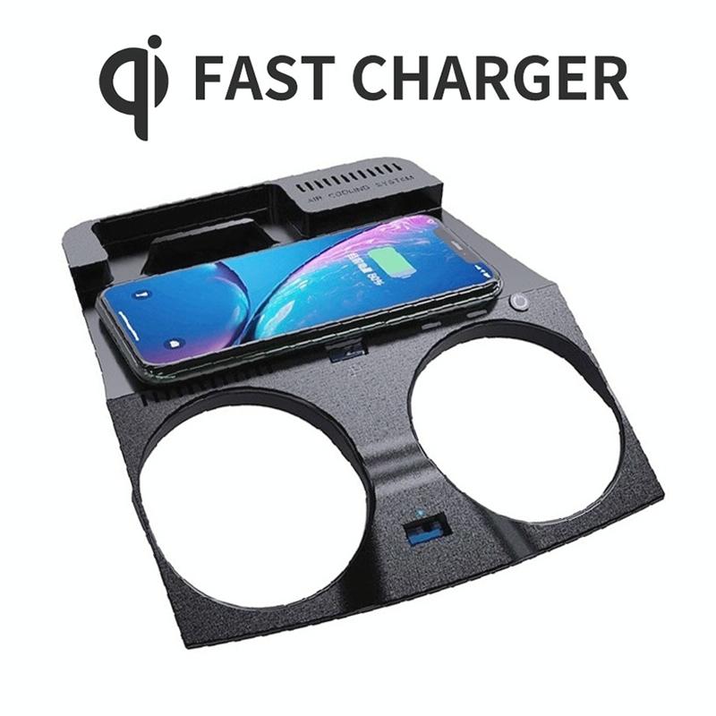 Car Qi Standard Wireless Charger 10W Quick Charging For Bmw M5 2018 2021