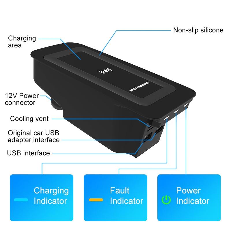 10 Watt Wireless Charger For Volvo S60 2020 To 2022 Qi Standard Mobile Accessory