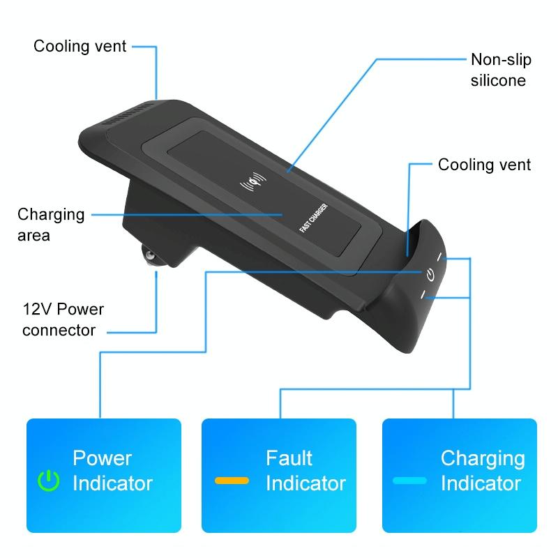 10 Watt Qi Wireless Charger For Toyota Alphard 2018 2021 Models