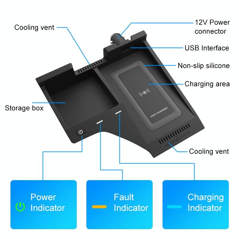10 Watt Wireless Charger For Nissan Sylphy 2020 To 2022 Qi Standard Quick Charging