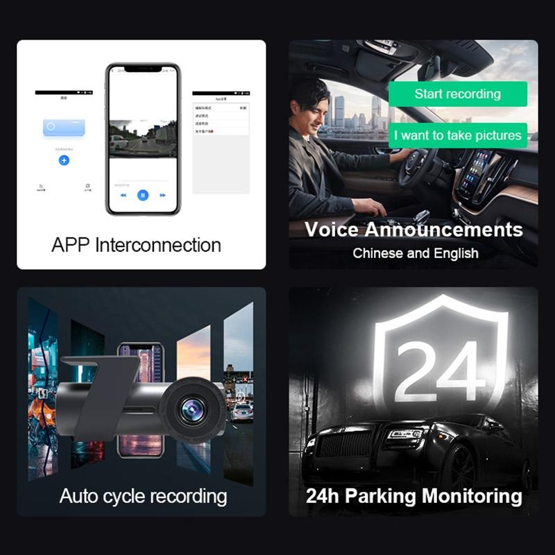 360 Degree Hidden Car Wifi Driving Recorder With Single Camera Functionality