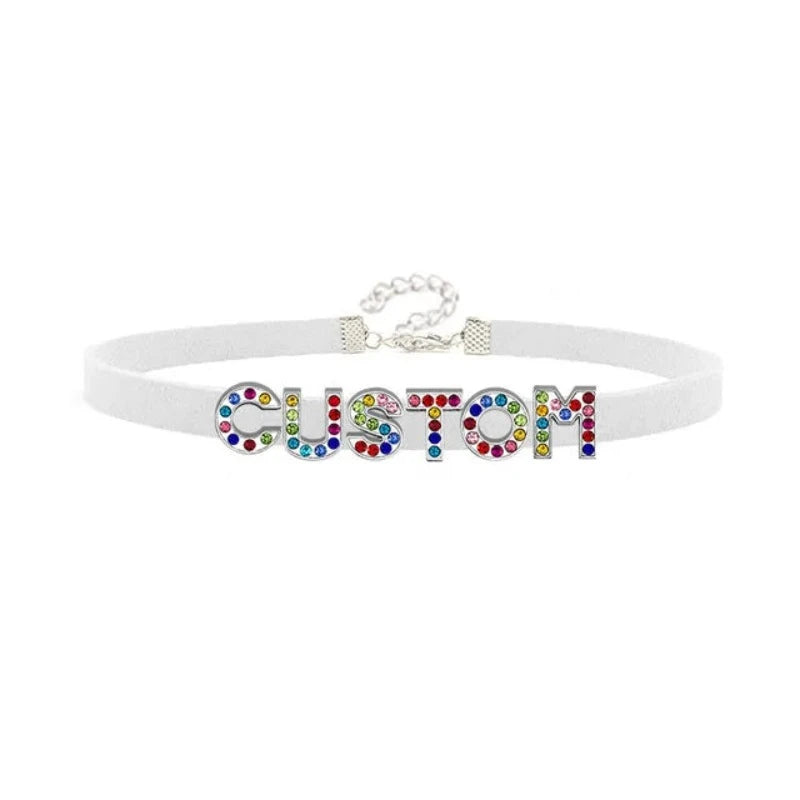 1 Sets of Veile Studios Colorful Letters Daddys Girl Choker Necklace Custom Collar Fashion Jewellery