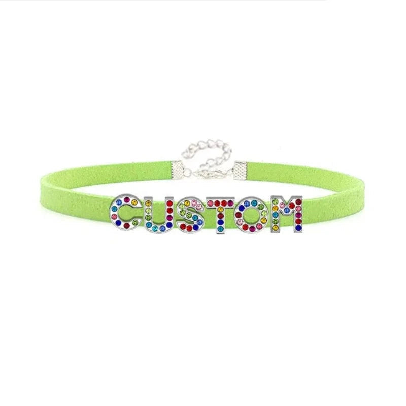 1 Sets of Veile Studios Colorful Letters Daddys Girl Choker Necklace Custom Collar Fashion Jewellery