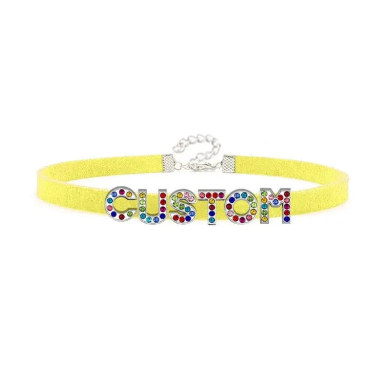 1 Sets of Veile Studios Colorful Letters Daddys Girl Choker Necklace Custom Collar Fashion Jewellery