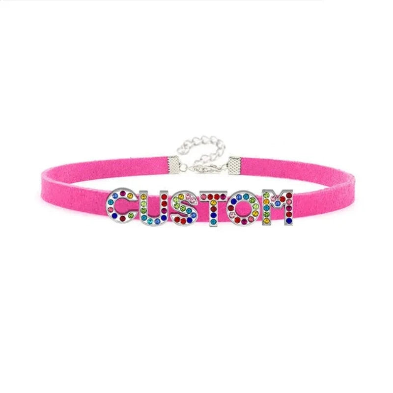 1 Sets of Veile Studios Colorful Letters Daddys Girl Choker Necklace Custom Collar Fashion Jewellery