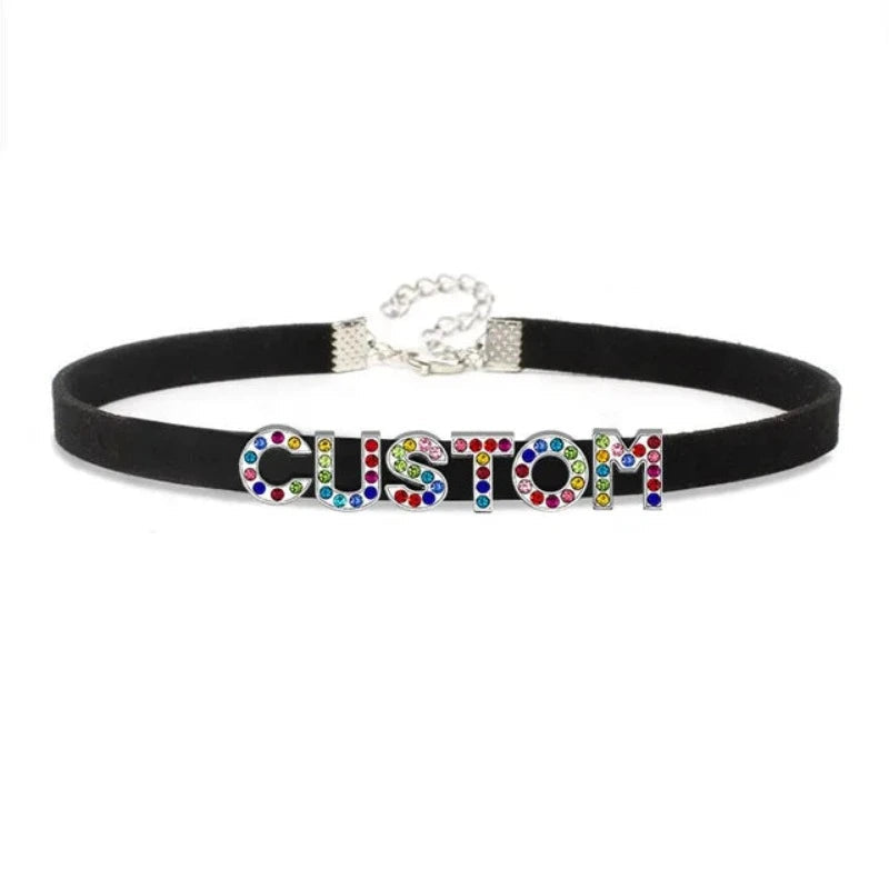 1 Sets of Veile Studios Colorful Letters Daddys Girl Choker Necklace Custom Collar Fashion Jewellery