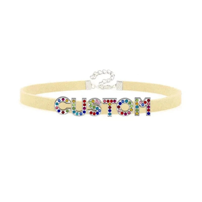 1 Sets of Veile Studios Colorful Letters Daddys Girl Choker Necklace Custom Collar Fashion Jewellery