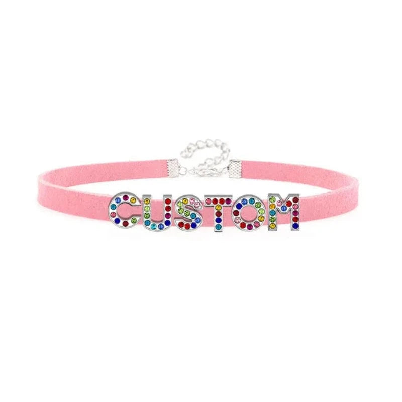1 Sets of Veile Studios Colorful Letters Daddys Girl Choker Necklace Custom Collar Fashion Jewellery