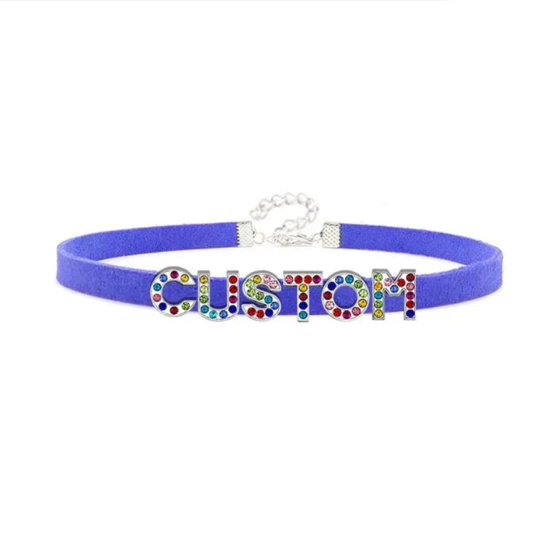 1 Sets of Veile Studios Colorful Letters Daddys Girl Choker Necklace Custom Collar Fashion Jewellery