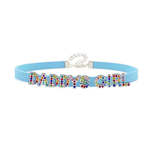 1 Sets of Veile Studios Colorful Letters Daddys Girl Choker Necklace Custom Collar Fashion Jewellery