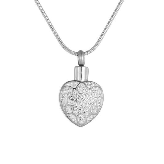 Cremation Necklace For Ashes Stainless Steel Pendant Holder Memorial Jewelry