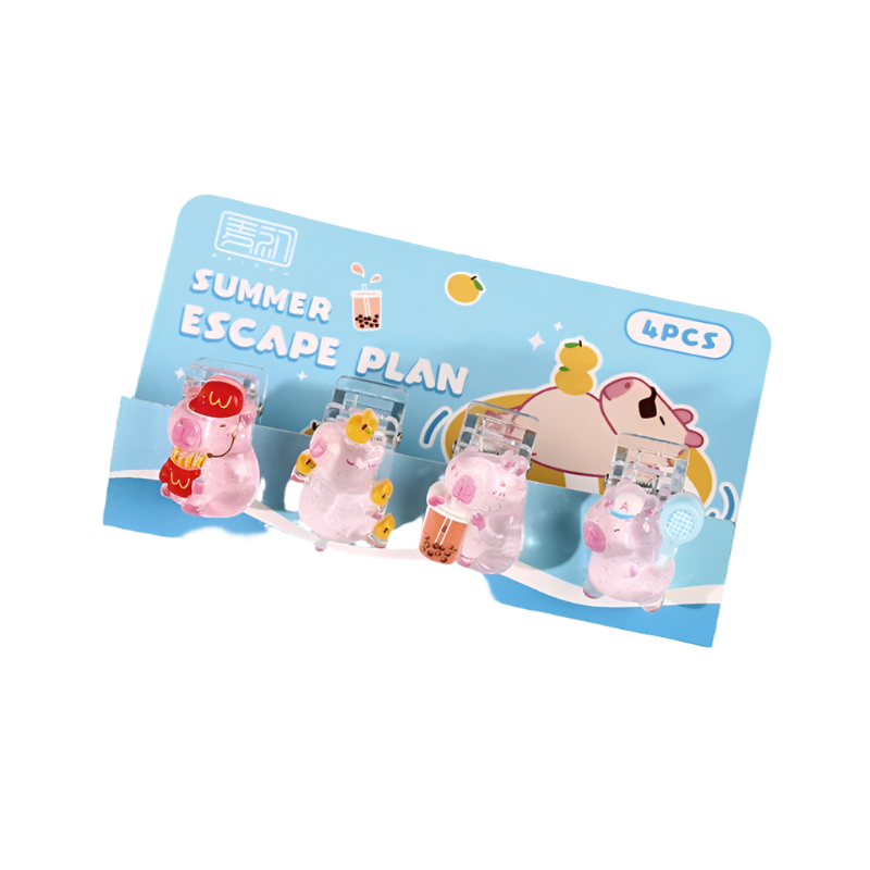 Cute Paper Clip Creative Lovely Capybara Scrapbook Journal Student Stationery Acrylic Office Binding Photo