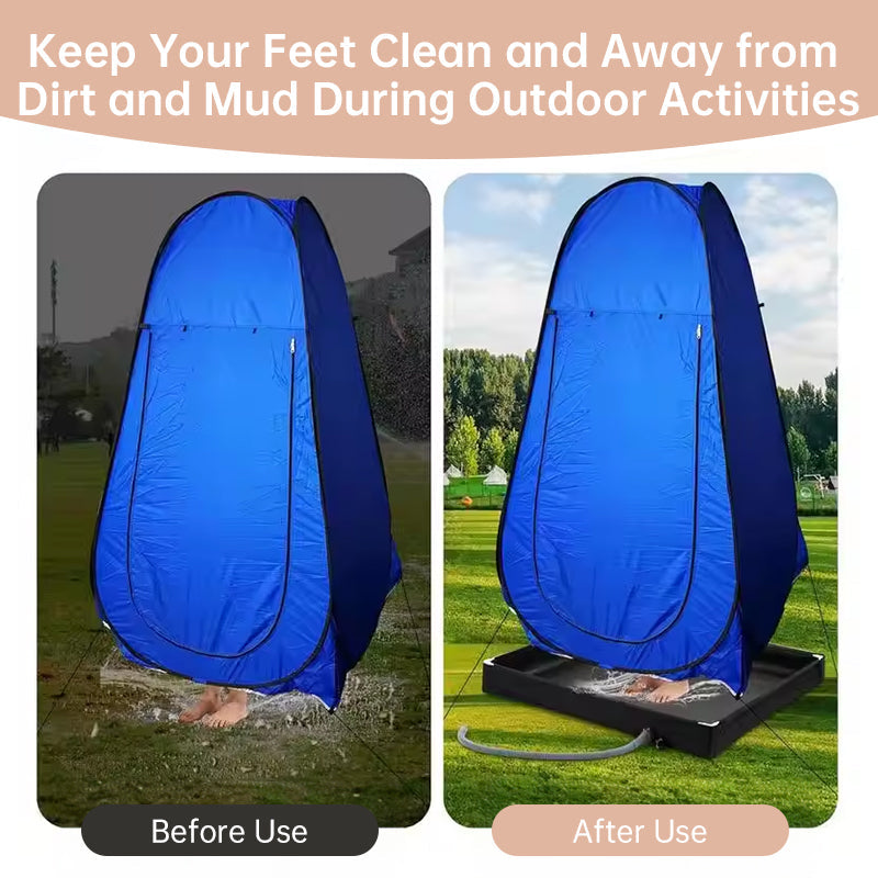 Folding Outdoor Camping Shower Tray Base For Pets & Travel