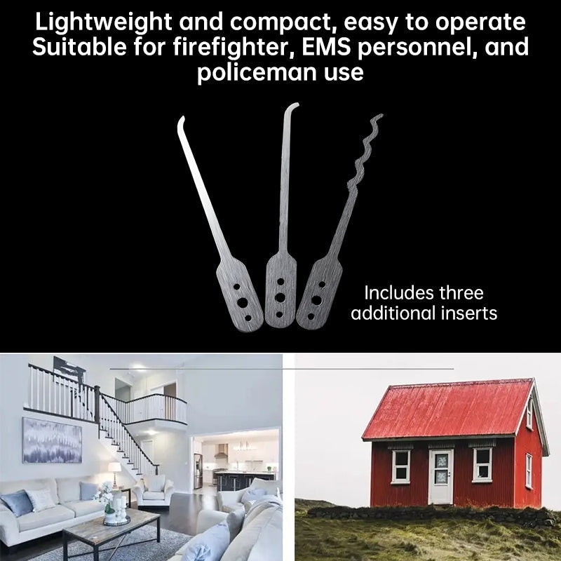Essential Stainless Steel Multi Tool: Quick Flip Grav Pick Door Keys Lock Rake. Durable.