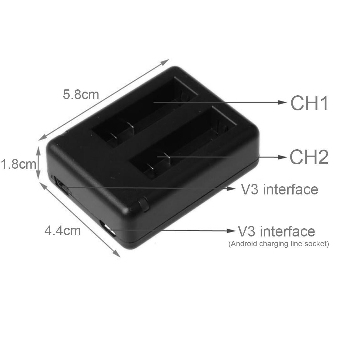 Usb Dual Battery Charger For Xiaomi Xiaoyi Ii 4K Camera Efficient Charging Solution