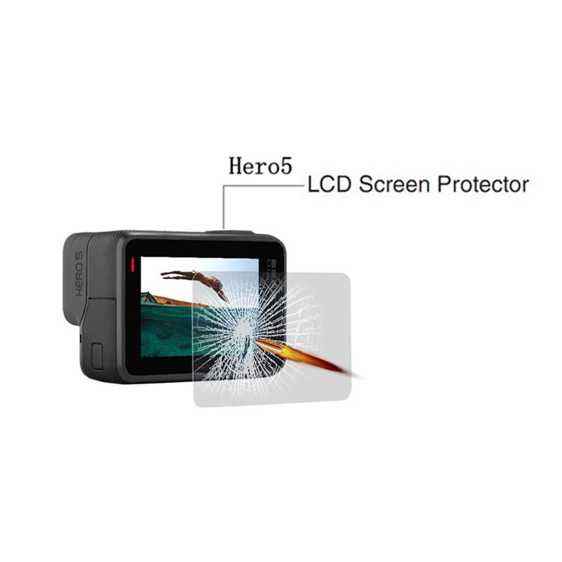 Tempered Glass Film For Gopro Hero5 Lcd Display Screen Protection