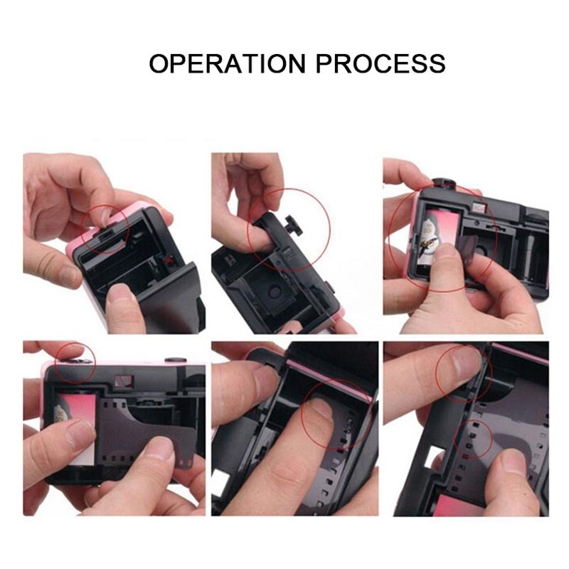 Retro Film Camera For Children Waterproof Five Metres Flowers Pattern