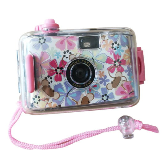 Retro Film Camera For Children Waterproof Five Metres Flowers Pattern