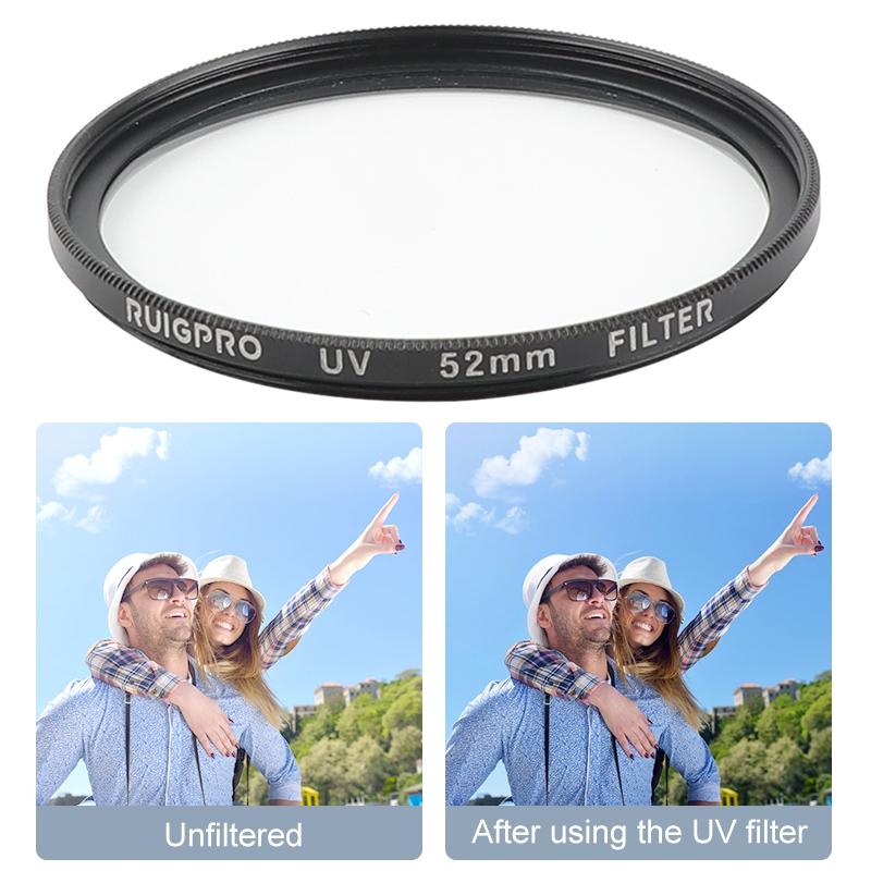 52Mm Professional Filter Set For Gopro Hero 7 / 6 With Adapter And Lens Cap