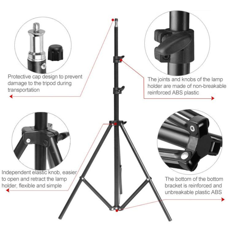 Single Light Softbox Set With Tripod And Arm Jib For Studio Flash Equipment
