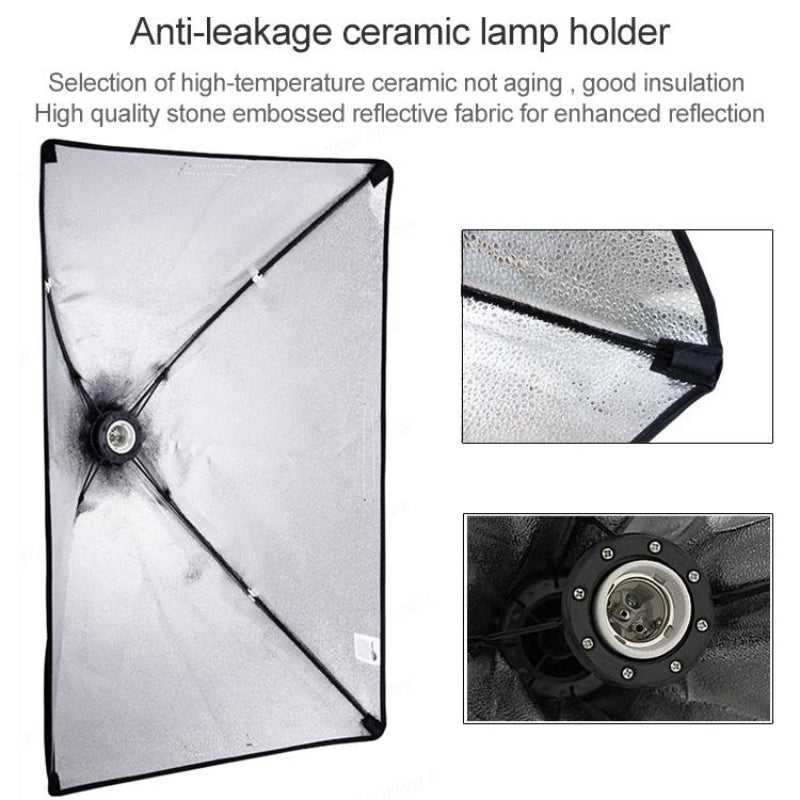 Single Light Softbox Set With Tripod And Arm Jib For Studio Flash Equipment