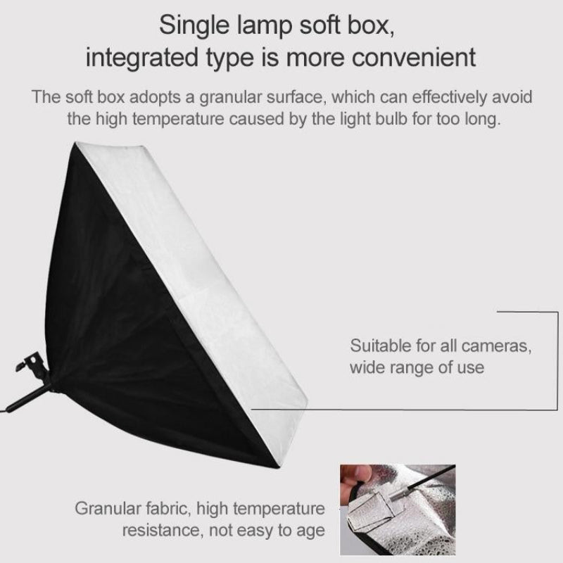 Single Light Softbox Set With Tripod And Arm Jib For Studio Flash Equipment