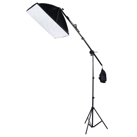 Single Light Softbox Set With Tripod And Arm Jib For Studio Flash Equipment