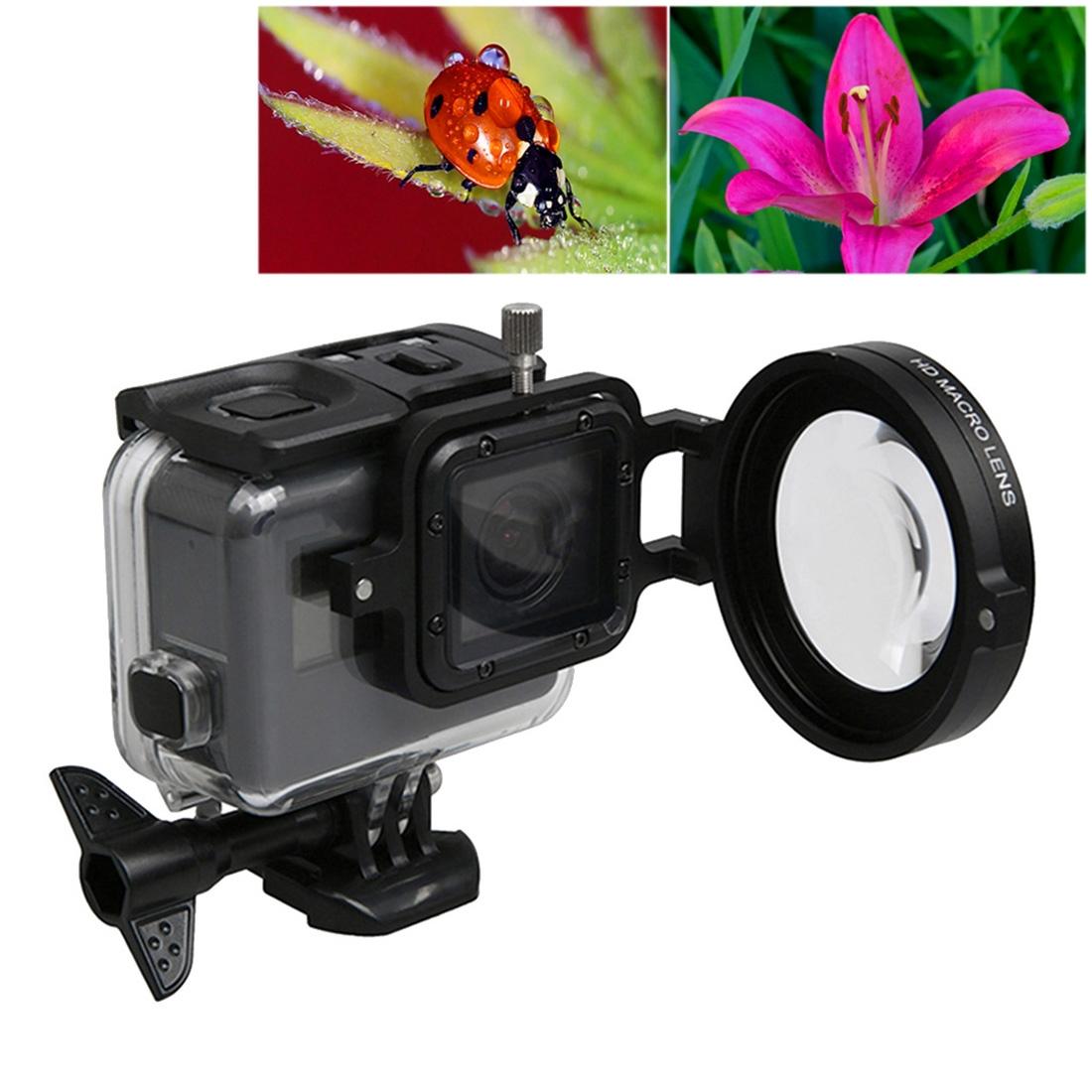 58 Millimetre Macro Lens With Adapter Ring For Gopro Hero5 Action Cameras