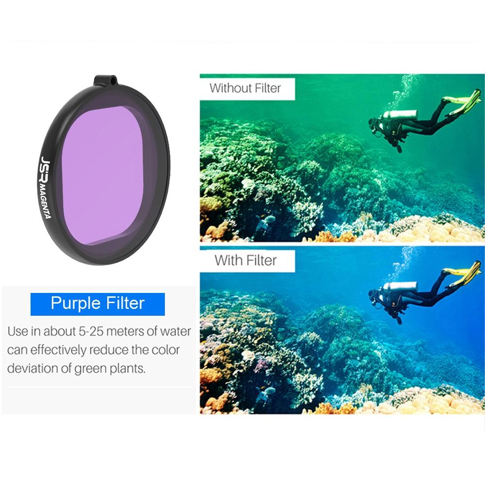 Three In One Round Diving Lens Filter For Gopro Hero Eight
