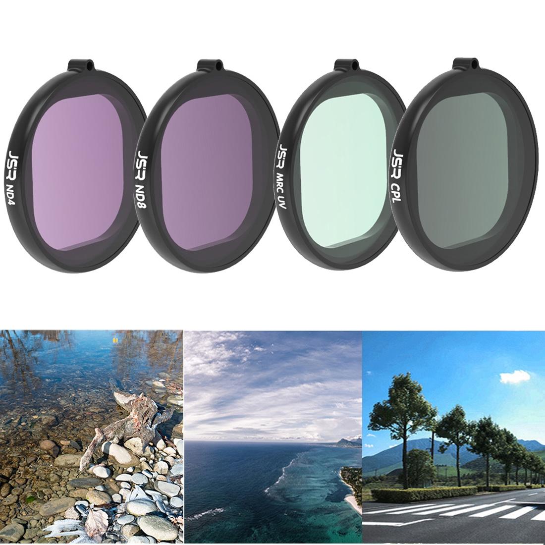 4 In 1 Round Lens Filter For Gopro Hero8 Uv Cpl Nd4 Nd8 Filters