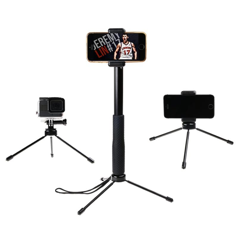 Foldable Tripod Selfie Stick For Action Cameras And Phones 93Cm