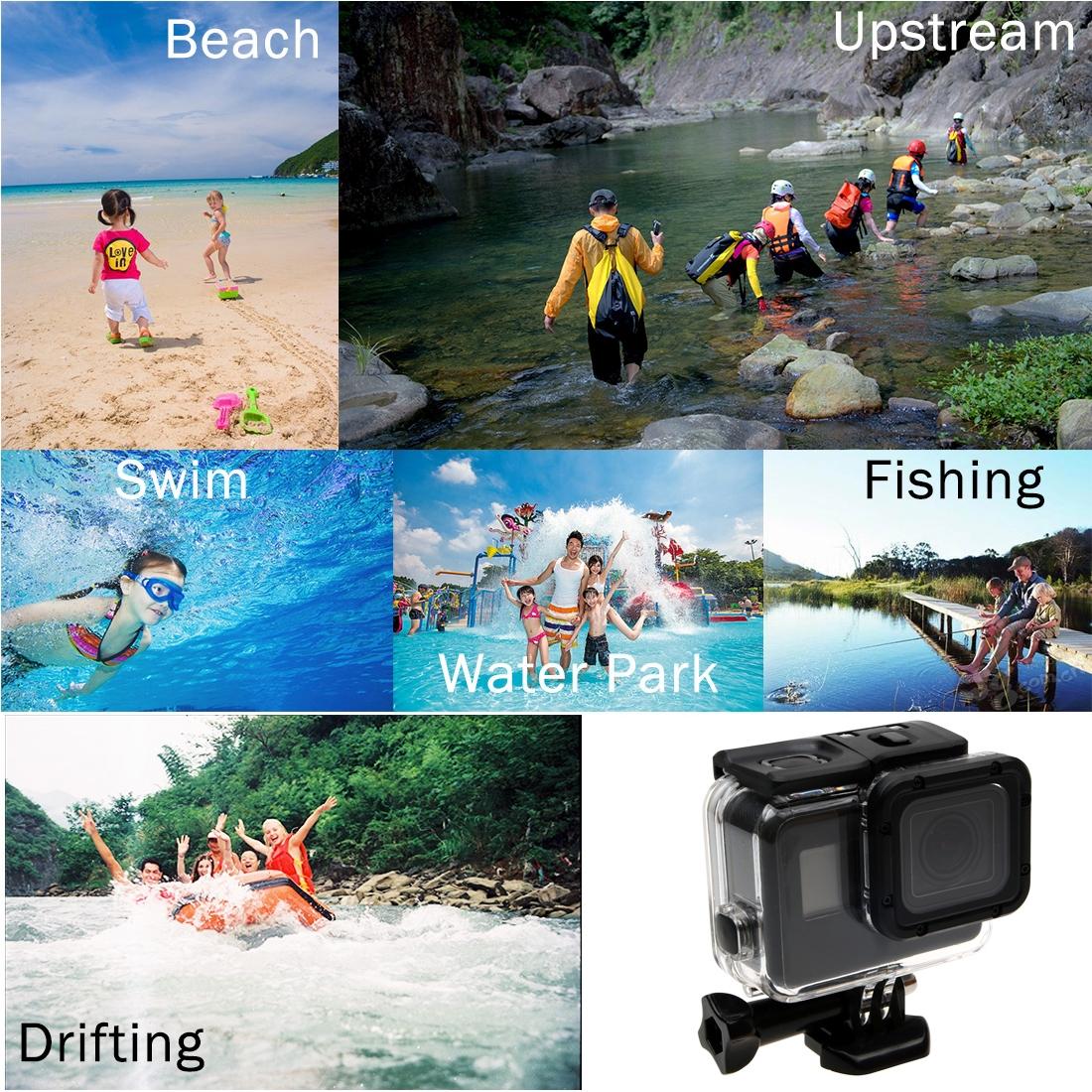 Waterproof Housing Case For Gopro Hero 6 And 5 With Easy Mounting Lens Protection