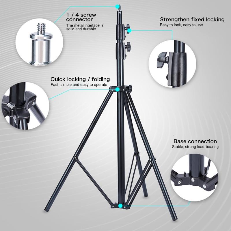 Professional Metal Lighting Stand For Studio Flash With Adjustable Height