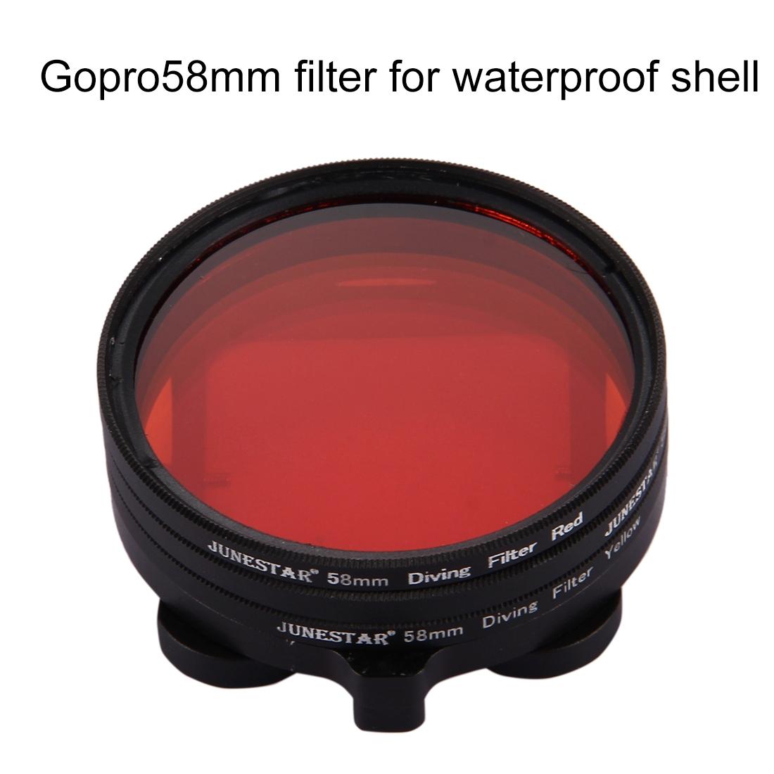 Underwater Lens Filter For Gopro Hero7 6 5 58Mm Enhanced Clarity Aerial And Diving Shots